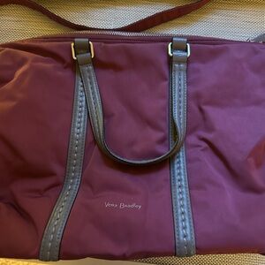 Vera Bradley Plum and Gray Handbag